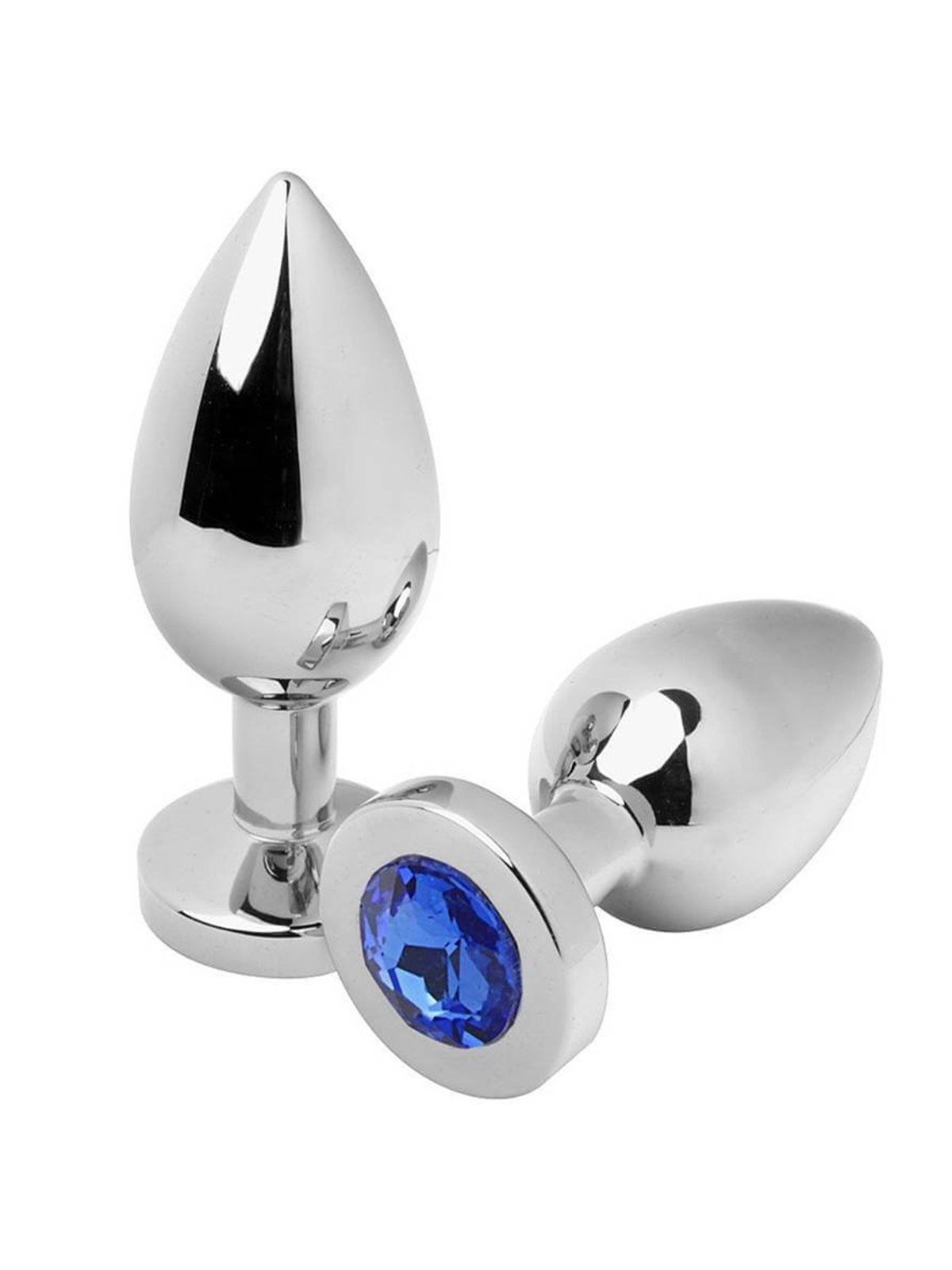Metal Hard - Anal Plug Diamond Blue Small 5.71CM