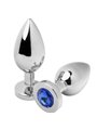 Metal Hard - Anal Plug Diamond Blue Small 5.71CM
