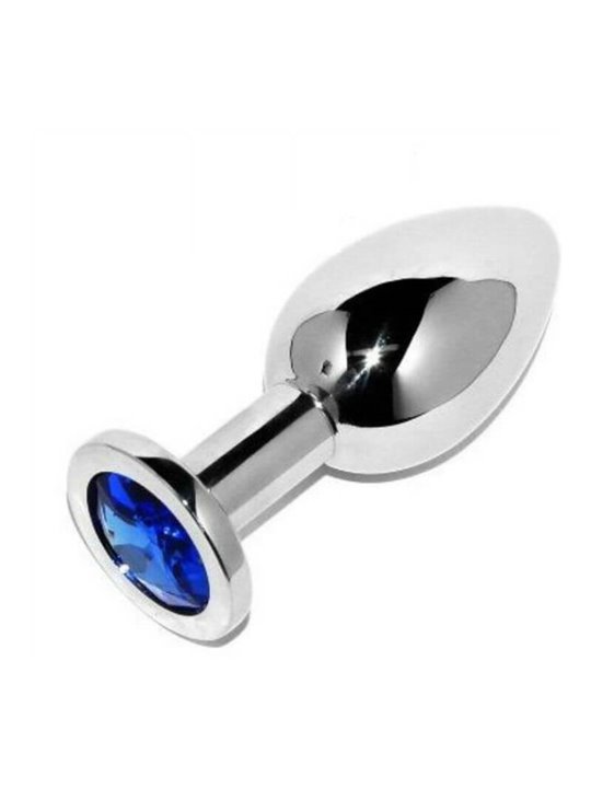 Metal Hard - Anal Plug Diamond Blue Small 5.71CM