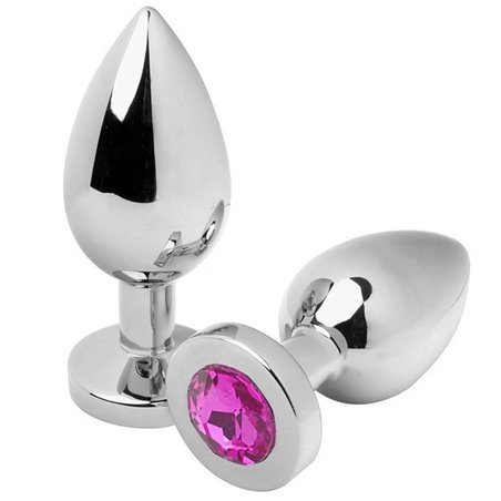 Metal Hard - Anal Plug Diamond Pink Small 5.71CM