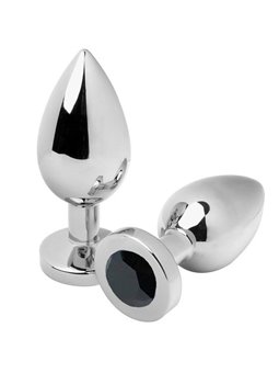 Metalhard Anal Plug Diamond Black Small 5.71Cm
