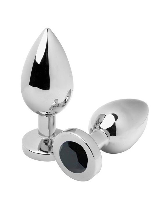 Metal Hard - Anal Plug Diamond Black Small 5.71CM