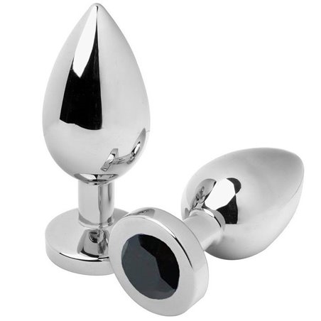 Metal Hard - Anal Plug Diamond Black Small 5.71CM