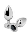 Metal Hard - Anal Plug Diamond Black Small 5.71CM