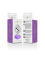 Intense - Metal Aluminum Anal Plug With Violet Glass Size S