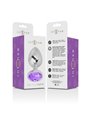 Intense - Metal Aluminum Anal Plug With Violet Glass Size M