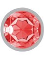 Intense - Metal Anal Plug With Red Glass Size M