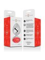 Intense - Aluminum Metal Anal Plug with Red Crystal Size L