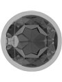 Intense - Metal Aluminum Anal Plug With Black Glass Size S