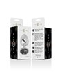 Intense - Metal Aluminum Anal Plug With Black Glass Size S