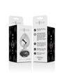 Intense - Aluminum Metal Anal Plug with Black Glass Size M