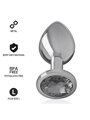 Intense - Aluminum Metal Anal Plug with Black Glass Size L