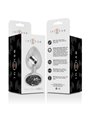 Intense - Metal Aluminum Anal Plug With Black Glass Size L
