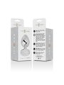 Intense - Metal Aluminum Anal Plug With Silver Glass Size S