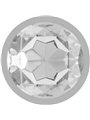 Intense - Aluminum Metal Anal Plug with Silver Crystal Size L