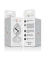 Intense - Metal Aluminum Anal Plug With Silver Glass Size L