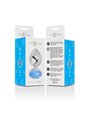 Intense - Metal Aluminum Anal Plug With Blue Glass Size S