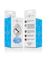 Intense - Aluminum Metal Anal Plug with Blue Crystal Size L
