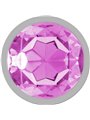 Intense - Aluminum Metal Anal Plug with Pink Crystal Size M