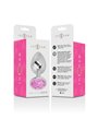 Intense - Metal Aluminum Anal Plug With Pink Glass Size M