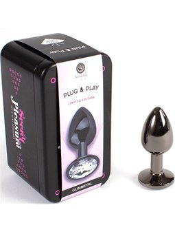 Secret Play - Gunmetal Butt Plug Small Size 7 CM