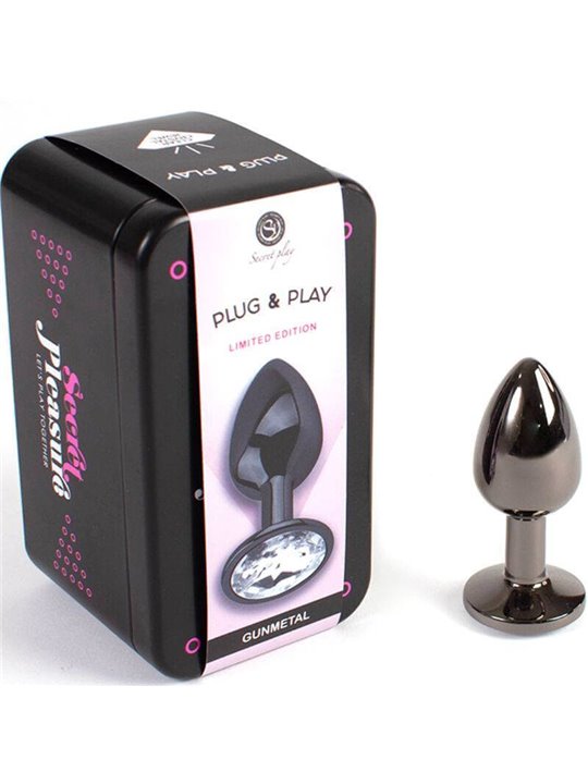 Secret Play - Gunmetal Butt Plug Small Size 7 CM