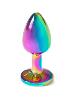 Secret Play - Metal Butt Plug Rainbow Small Size 7 CM