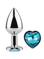 Secretplay - Metal Butt Plug Blue Heart Small Size 7 CM