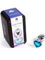 Secret Play - Metal Butt Plug Blue Heart Small Size 7 CM