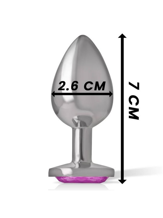 Intense - Aluminum Metal Anal Plug Pink Heart Size S
