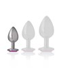 Intense - Metal Aluminum Anal Plug Heart Pink Size S