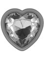 Intense - White Heart Aluminum Metal Anal Plug Size S