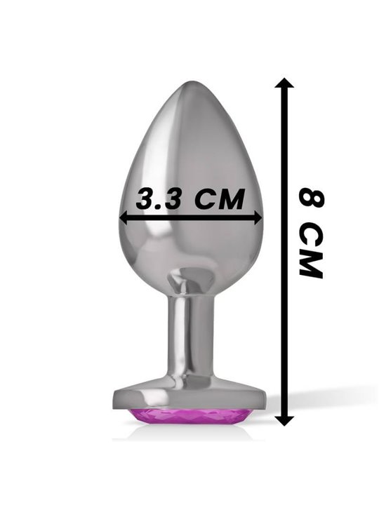 Intense - Aluminum Metal Anal Plug Pink Heart Size M