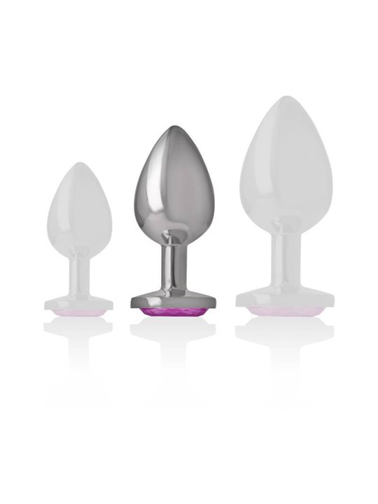 Intense - Aluminum Metal Anal Plug Pink Heart Size M