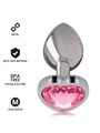 Intense - Aluminum Metal Anal Plug Pink Heart Size M
