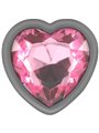 Intense - Metal Aluminum Anal Plug Heart Pink Size L