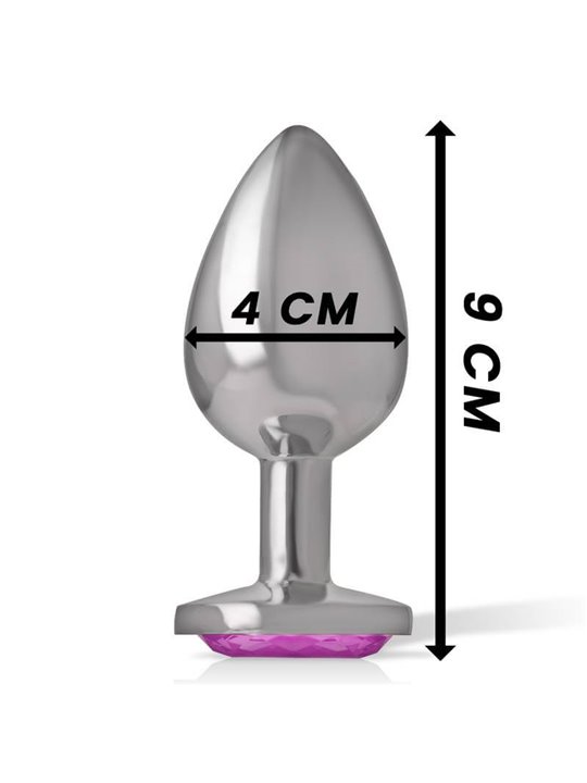 Intense - Metal Aluminum Anal Plug Heart Pink Size L