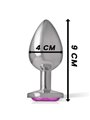 Intense - Metal Aluminum Anal Plug Heart Pink Size L