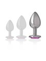 Intense - Metal Aluminum Anal Plug Heart Pink Size L
