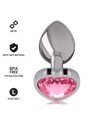 Intense - Metal Aluminum Anal Plug Heart Pink Size L