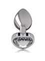 Intense - Anal Plug Metal Aluminum White Heart Size L