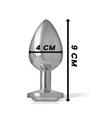 Intense - Anal Plug Metal Aluminum White Heart Size L