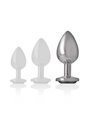 Intense - Anal Plug Metal Aluminum White Heart Size L