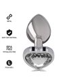 Intense - Anal Plug Metal Aluminum White Heart Size L