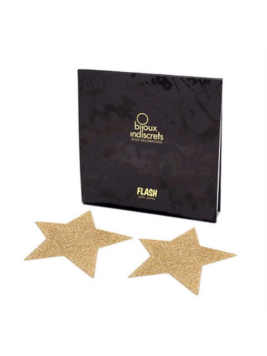 Bijoux - Indiscrets Flash Golden Star Nipple Covers