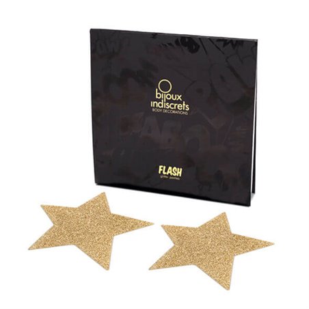 Bijoux - Indiscrets Copricapezzoli Flash Star Gold