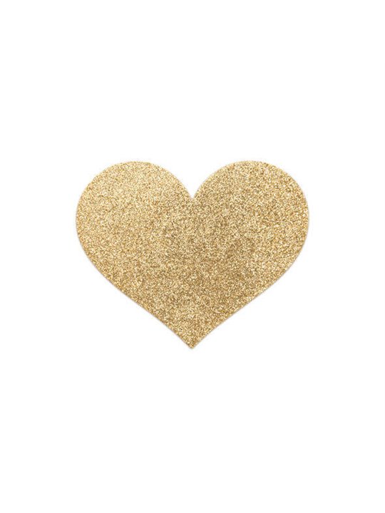 Bijoux - Indiscrets Flash Golden Heart Nipple Covers