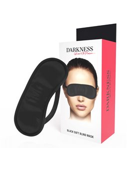 Darkness Black Soft Blind Mask - Mascherina Copri Occhi in Raso Nero