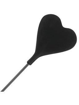 Darkness Bondage - Pagaia Nera a Forma di Cuore e Piumino Stimolante 2 in 1