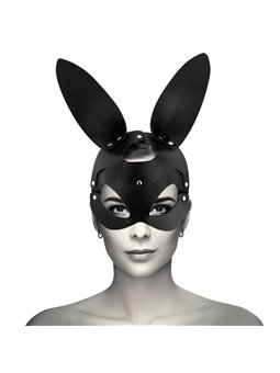 Coquette Chic Desire - Vegan Leather Mask with Rabbit Ears
